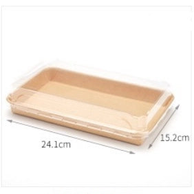 09 Kraft Paper Sushi Tray Combo 241*152*55mm 200sets/cs