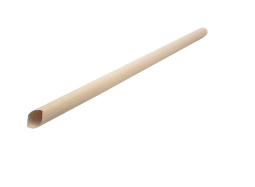 12mm × 230mm Fully Biodegradable Bamboo Straw with Sharp Tip 1600/cs